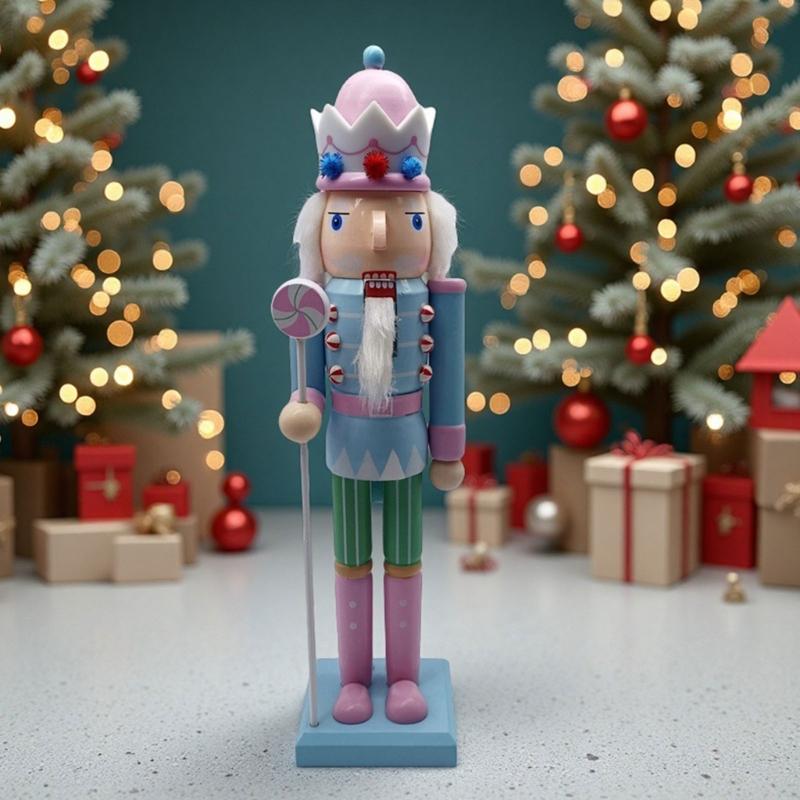 Weihnachts-Nussknacker Ornament Kleiner Holzsoldat Weihnachtsdekorationen Nussknacker Figur Ornament für Tisch Regal