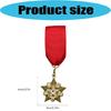 Retro Look High Rank Glowing Star Brooch Alloy Badge Pin Excellent For Armed Forces Theme Gatherings Present