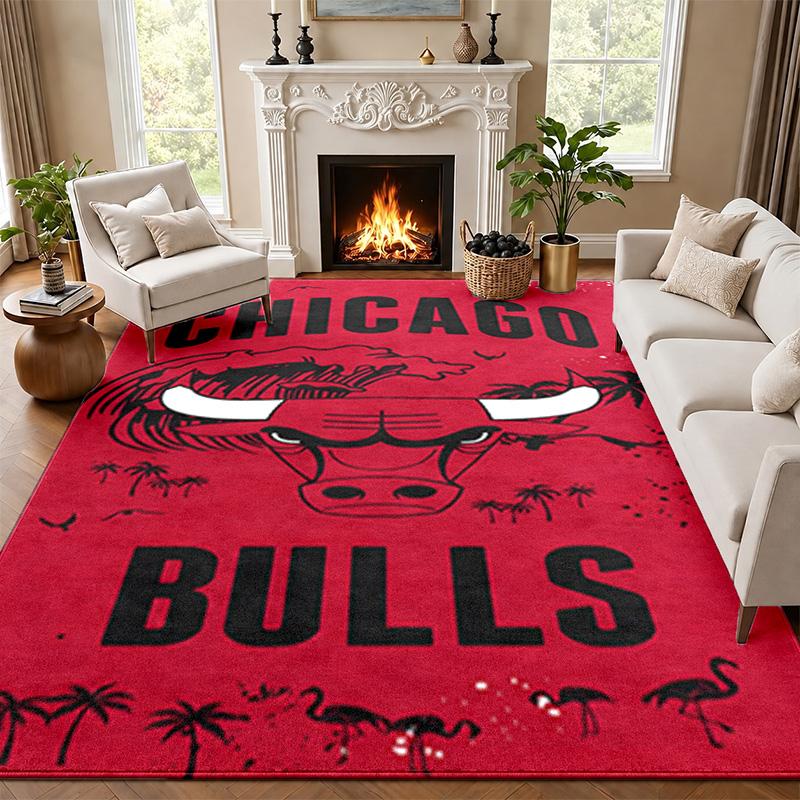 Chicago Bulls Carpet Door Mat for Living Room or Bedroom Protective Mat Under Chair Office Decoration Christmas Gift Birthday Present