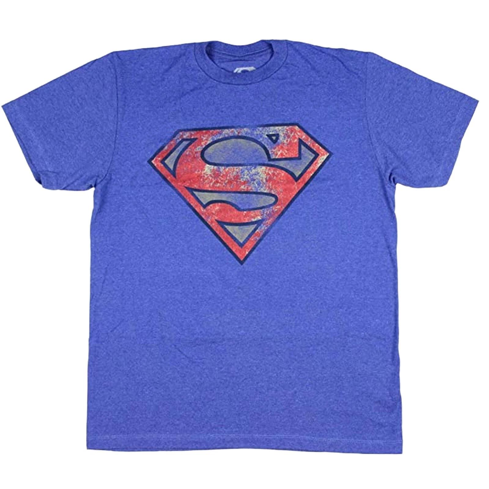 Superman Distressed Logo Men s T- Shirt - NWT S