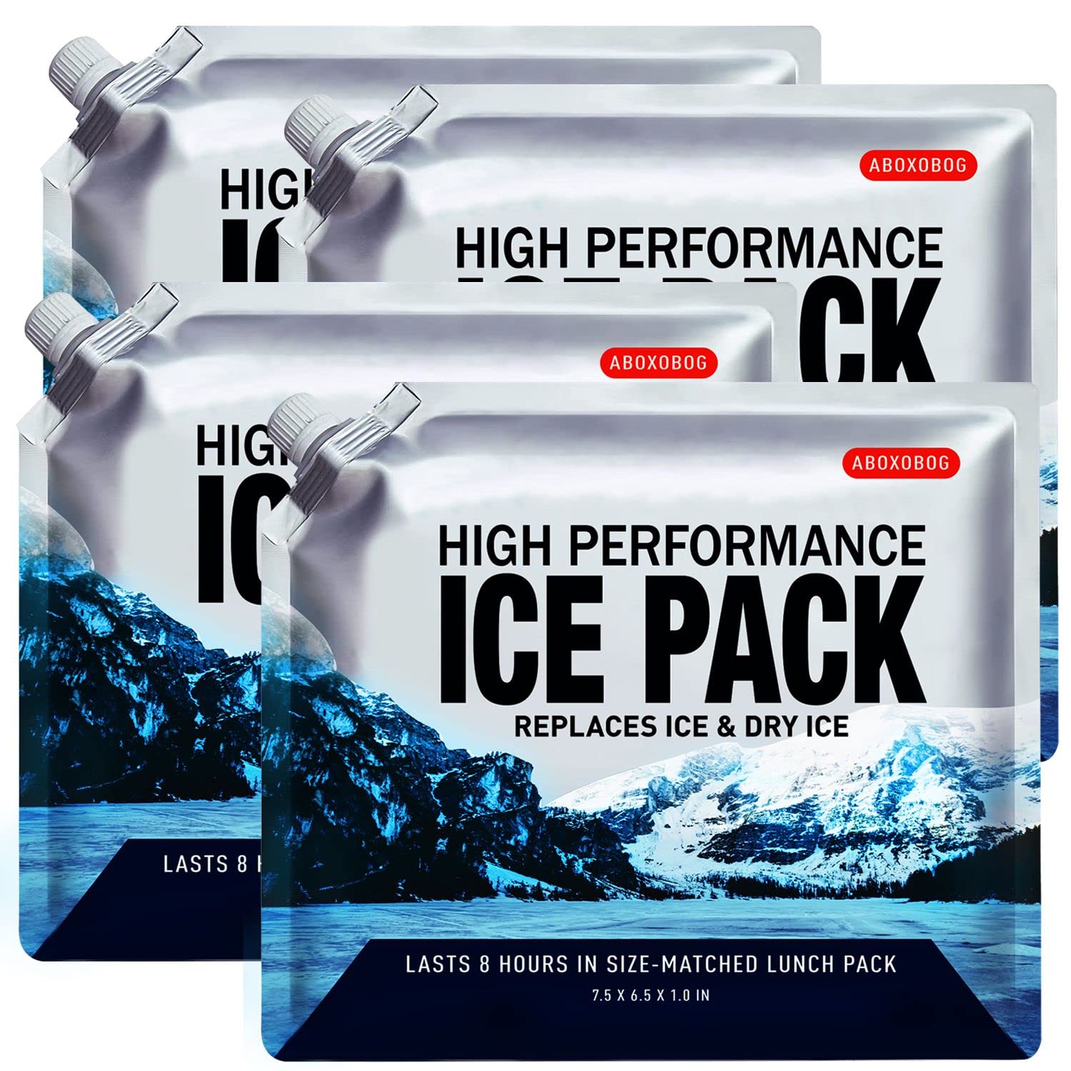 

ABOXOBOG Reusable Ice Packs for Gel Freezer Packs for Cooler and Coolers Keep Food Cold and Fresh of Coolers, Long-Lasting Bags, Backpacks,