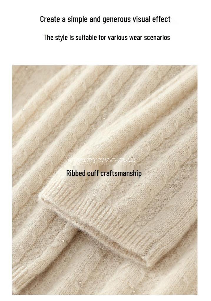 Lekasha Women's Cashmere Half-High Neck Slim-Fit Pullover Sweater for Fall/Winter