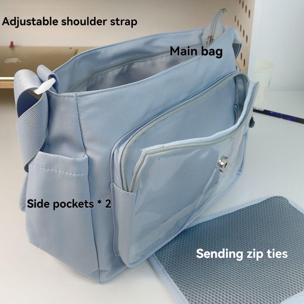 New Y2K Transparent Crossbody Bag Waterproof Japanese JK Ita Bag DIY Display Plate Lightweight Harajuku School Bags