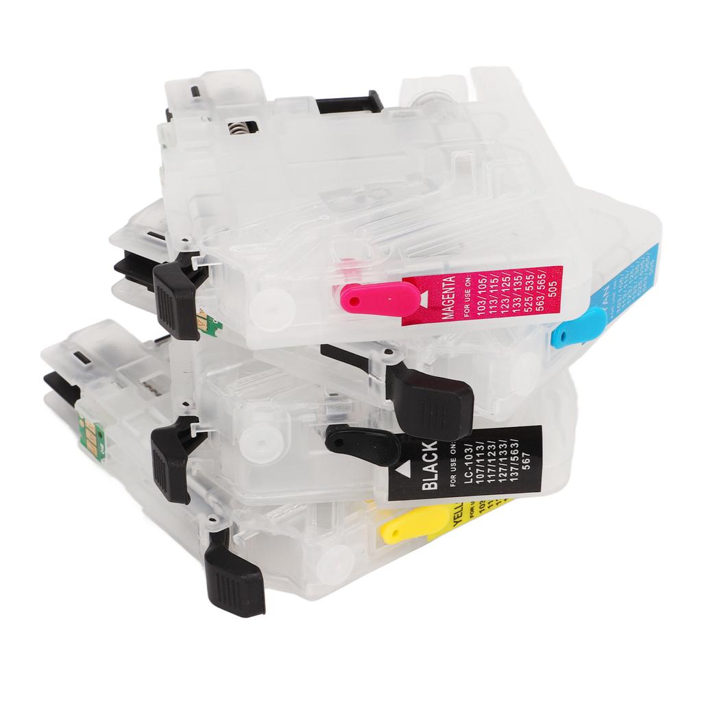 4 Colors Ink Cartridges with Permanent Chip Printer Refill Box Replacement Black Cyan Magenta Yellow LC223