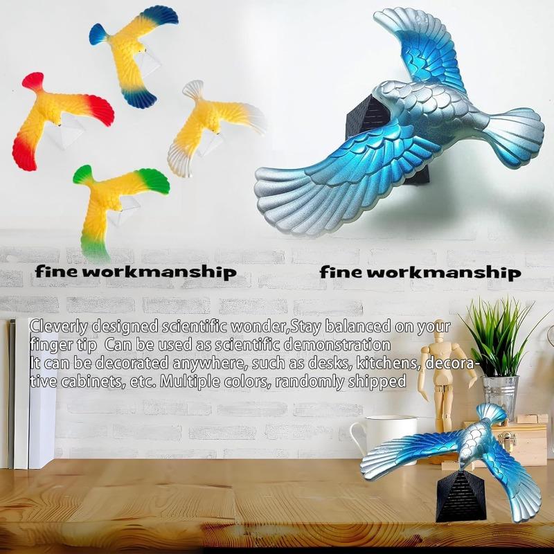 Balancing Bird Toy, Plastic Balance Bird with Pyramid Stand, Fun Stress Relief Balance Finger Toy, for Office Desk Display Decor, Random Color.