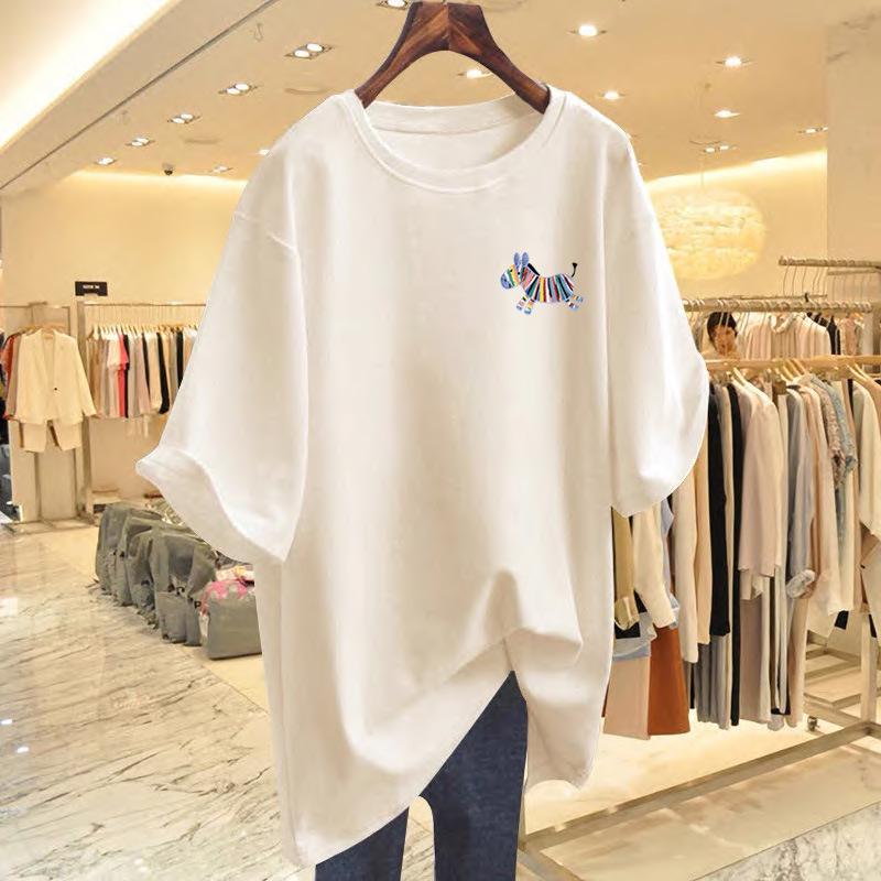 Women's Oversized Letter Print Short Sleeve T-shirt, Spring/Summer 2025 Collection