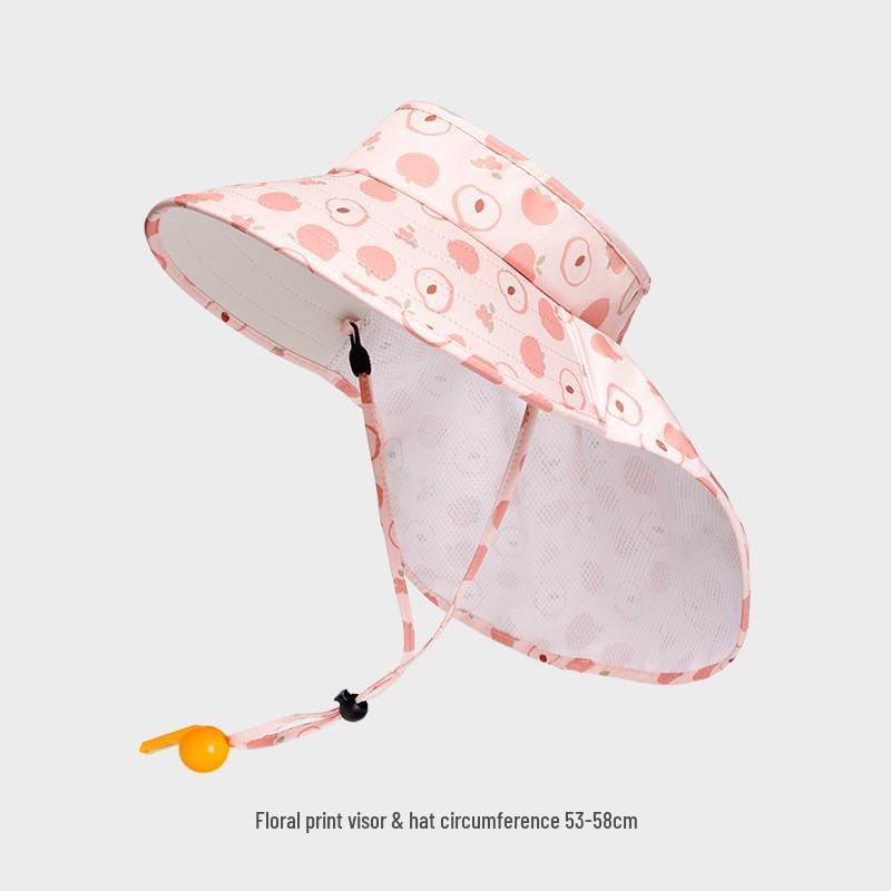 Children's Sun Visor Hat with Neck Protection - UV Protection, Summer Outdoor Hat for Boys and Girls