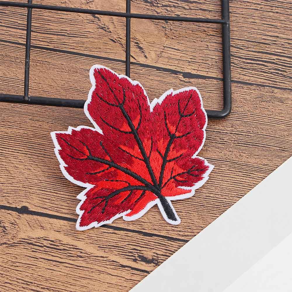 Stickers Soft Colorful Fashion Maple Leaf Sticker Patch Stickers Embroidery Stickers Cloth Stickers