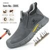 Men's Safety Shoes: Smash-Proof, Piercing-Resistant, Durable Suede, Anti-Scald, Anti-Spark, Comfortable Work Footwear.
