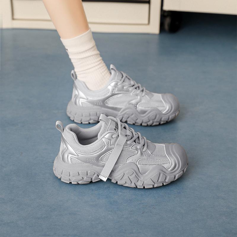 Augustine outdoor dad shoes women 2025 new summer hiking light sports shoes ugly cute silver hiking shoes