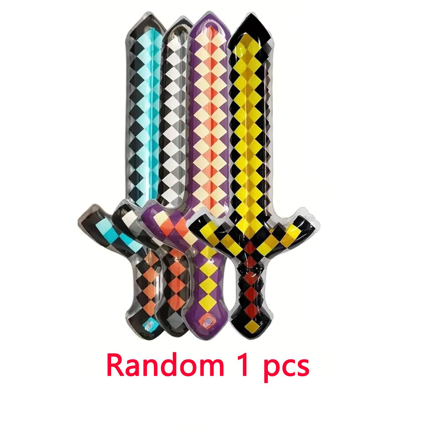 Pixel Style Toys Gemstone Sword Gold Sword Children s Toys parent-child Games Inflatable Supplies Swords Kids Christmas Gifts