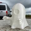 Halloween Mini Ghost Cover Cap for Trailer Coupling Glow-in-The-Dark Car Trailer Hitch Ball Cover for Towing Truck RV Accessories