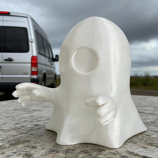 Halloween Mini Ghost Cover Cap for Trailer Coupling Glow-in-The-Dark Car Trailer Hitch Ball Cover for Towing Truck RV Accessories