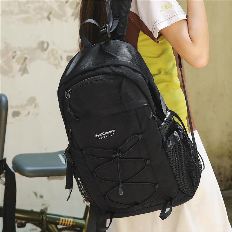 Schoolbag Korean Trend Student Backpack Male and Female Couples Junior High School High School College School Bag Three-in-One Casual Outdoor Bag