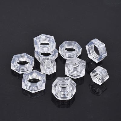 PCAcrylic Transparent Plastic ScrewsM2-M8Cross Round Head Screw Transparent Plastic Nut