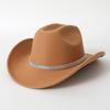 European and American men's and women's solid color western cowboy top hat party holiday jazz hat felt hat top hat