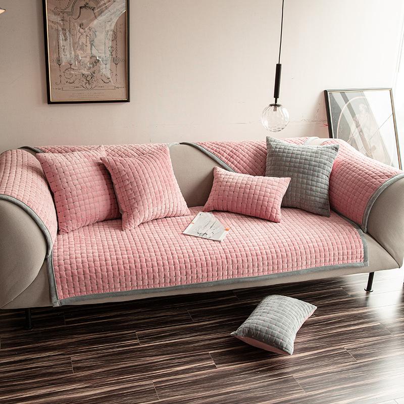 

Звездная зима диванная подушка плюшевый противоскользящий утолщенный зимний чехол для дивана легкий роскошный чехол для подушки 70*70cm