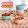 8Pcs/Sets Kids Bowls Natural Wheat Straw Bowl For Toddler Baby Feeding Bowls