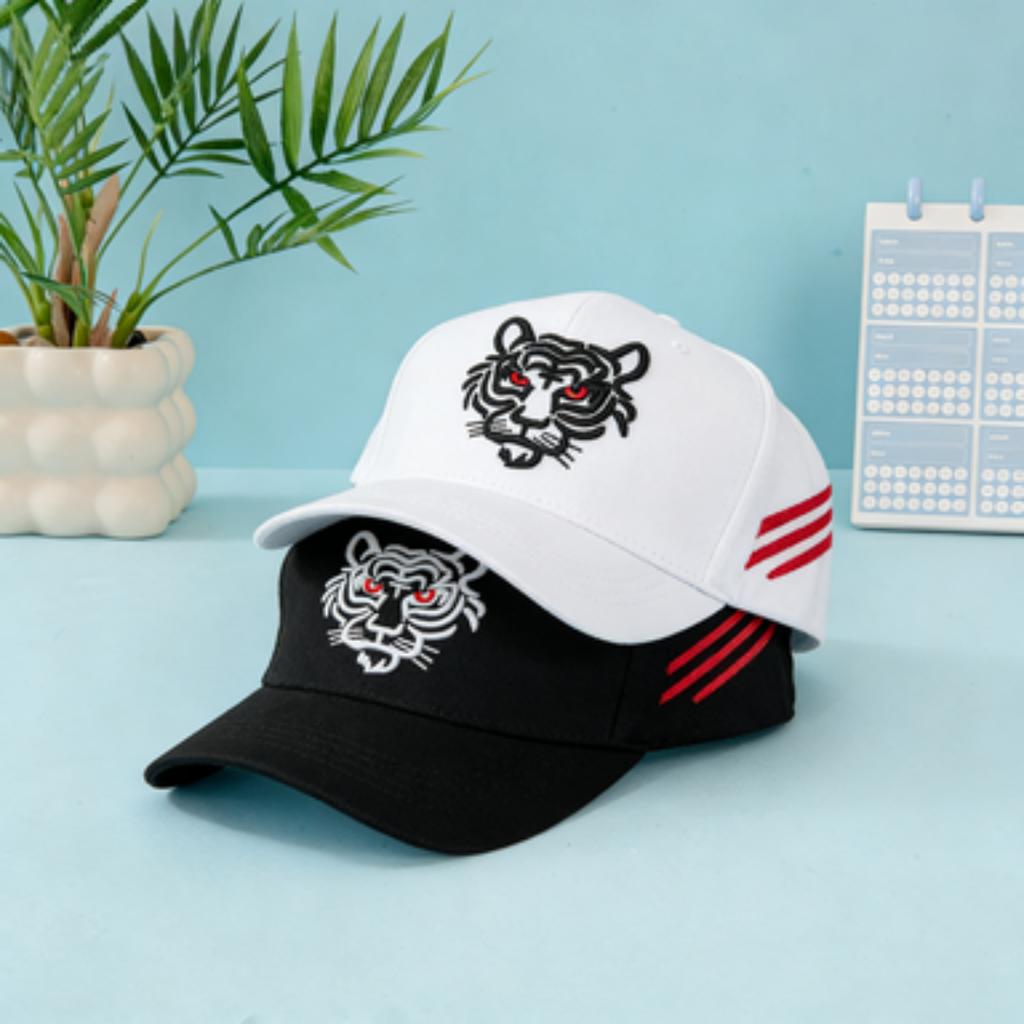 Tiger Embroidery Baseball Cap For Men Women Red Claw Mark Hip Hop Streetwear Adjustable Dad Hat Outdoor Sun Hat