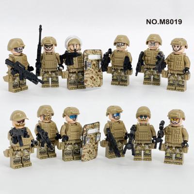 M8019 Anti-terrorism Unit Special Police Action Figure Camouflage Military Building Block Toy