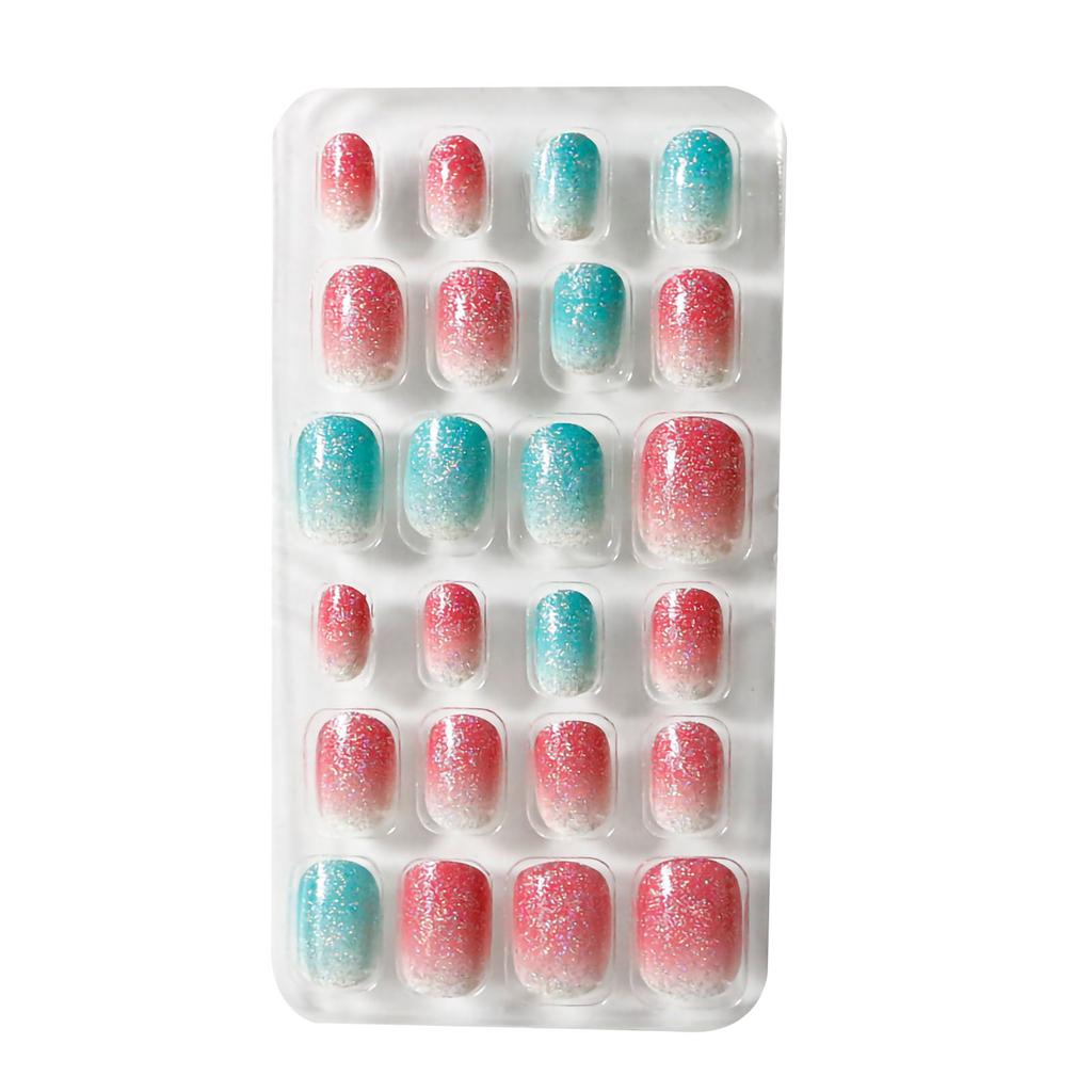 24 sáčků na nositelné nehty, hotové nehty, dětské nehty, hotové nehty