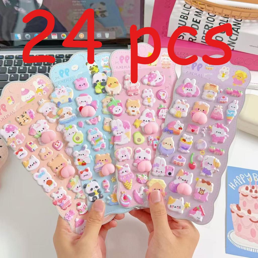High-appearance Cute Animal Butt Kids' Squishy Toy Stickers, Stress-relief Toy Stickers for Students and Office Workers
