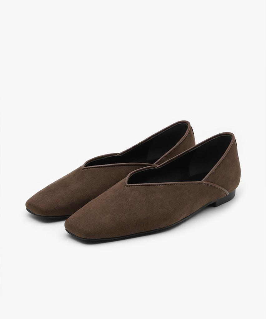 Sappun Winslow Square Flat Shoes (1Cm)