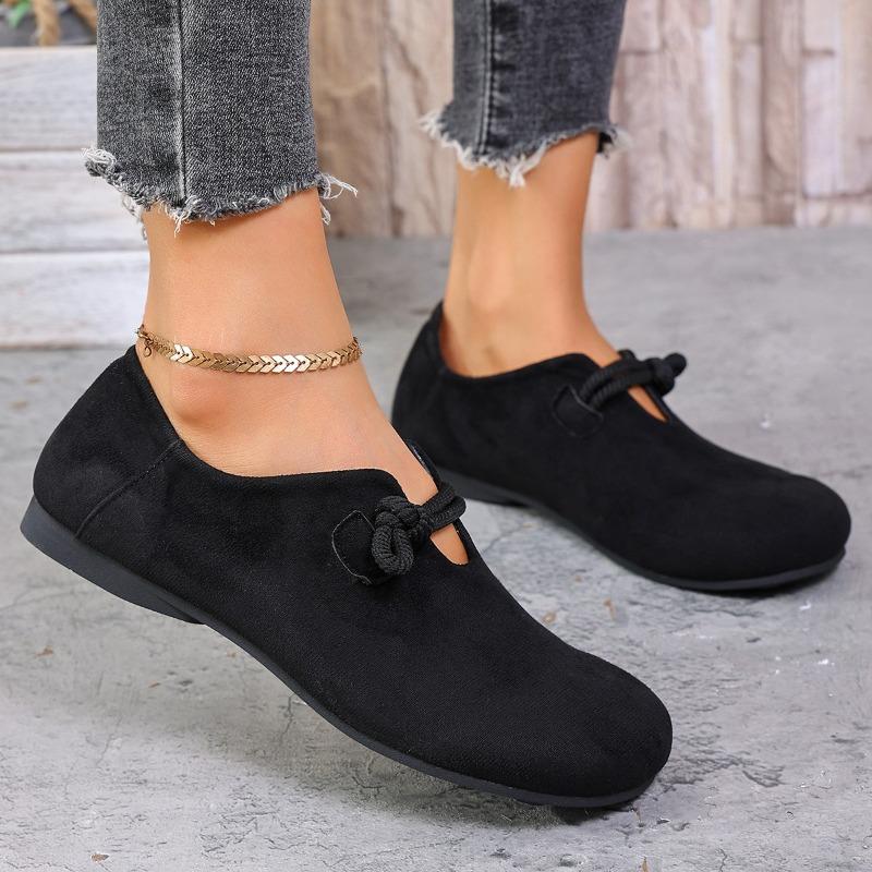 Retro Flat Shoes 2025 New Design Shallow Loafers Women's Casual and Comfortable Solid Color Women's Shoes Zapatos De Mujer