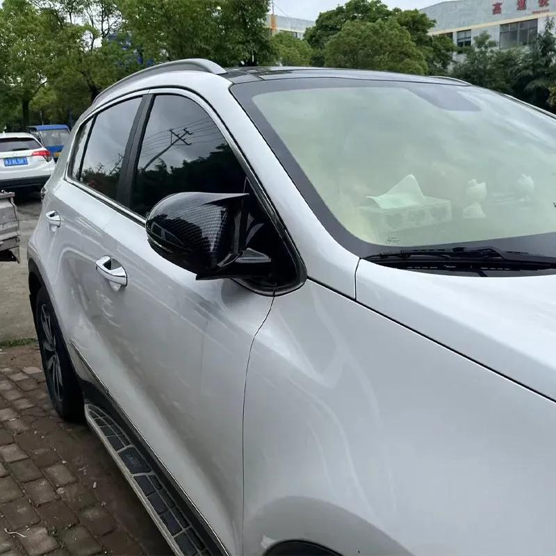 Für Kia Sportage KX5 2016- Autoaufkleber Rückspiegel Seitenspiegelabdeckung Flügelkappe Außentür Rückansicht Gehäuse Verkleidung Kohlefaser