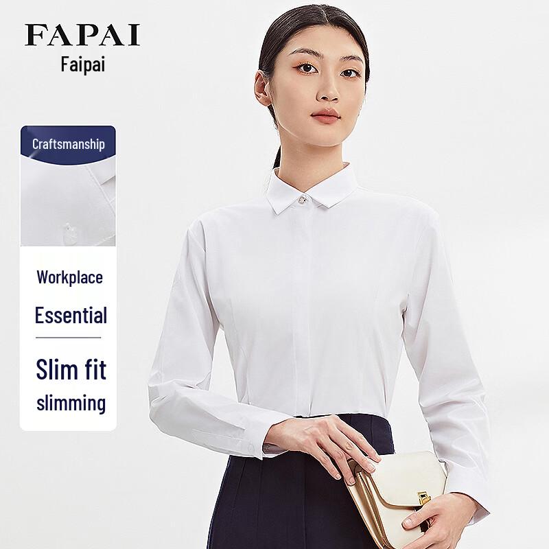 

FAPAI Women s Slim Fit Long Sleeve Business Blouse 42