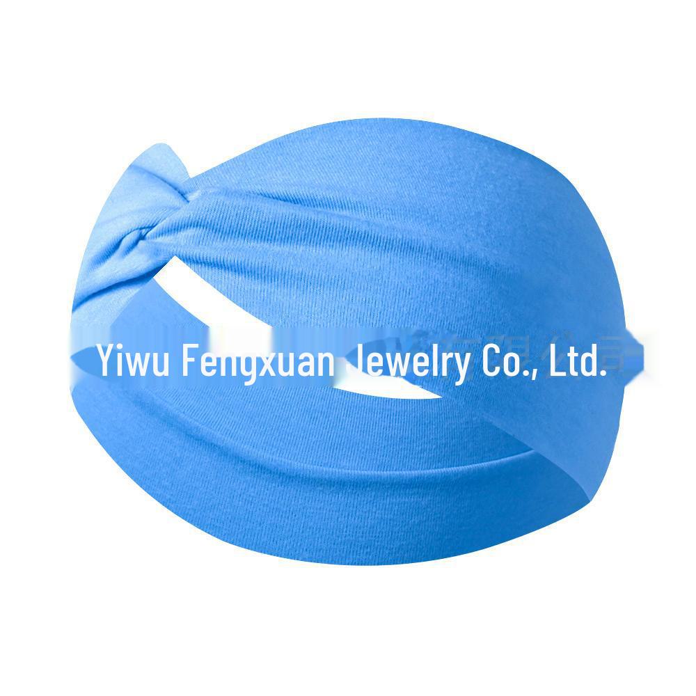 "Non-Slip Elastic Yoga Headband - Wide, Candy Colors, Sweat-Absorbent for Running & Exercise"