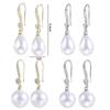 Water Drop Shape Long Earrings Simulation Freshwater Pearl Temperament Drop Earrings Rhinestone Shell Beads Ear Hook Female