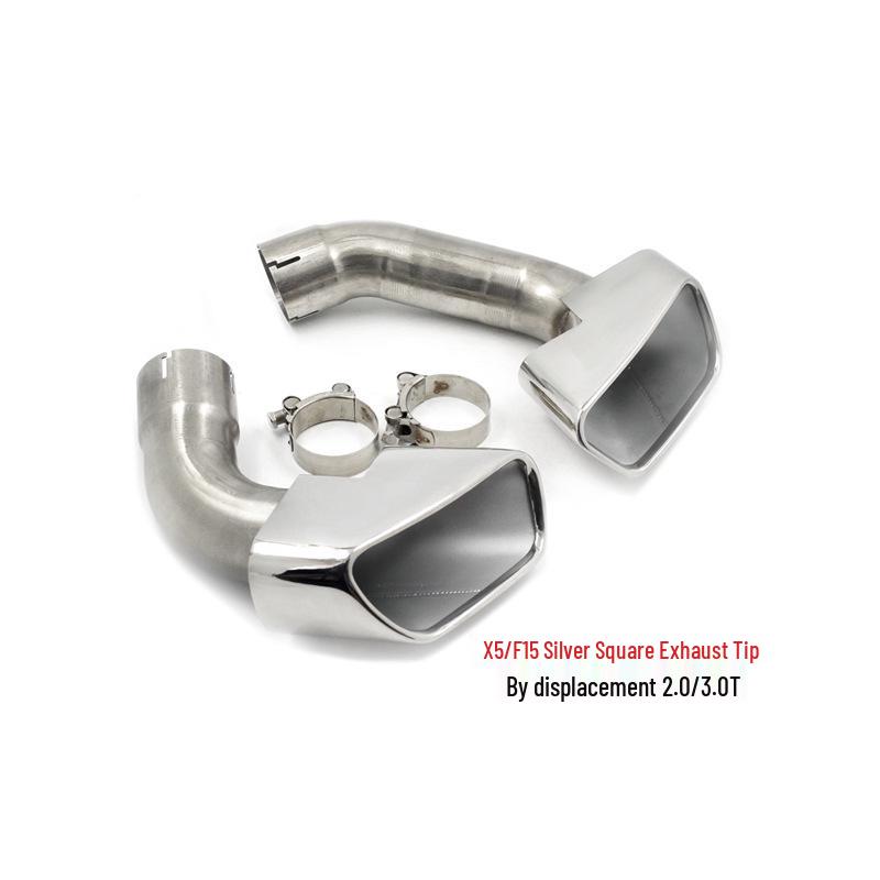 BMW X5 F15 (2014-2018) Tailpipe Upgrade: Round to Square Rear Bumper Exhaust Conversion Kit