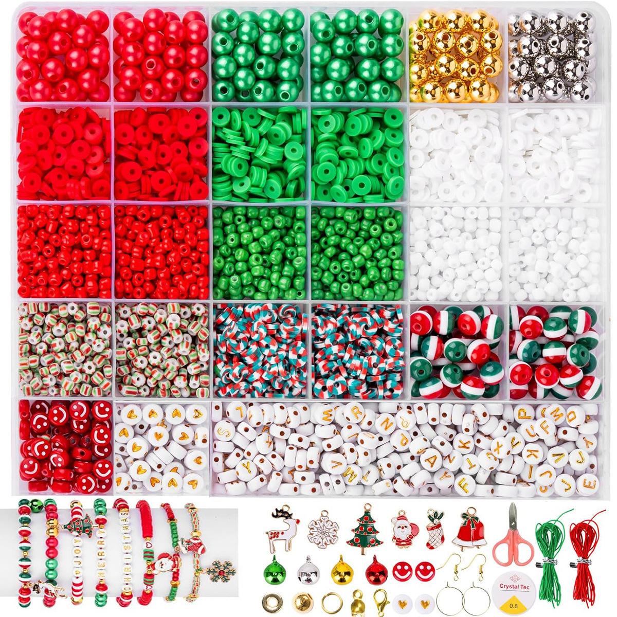 Christmas Diy Soft Pottery Beaded Bracelet Handicraft Friendship Bracelet Making Jewelry Set