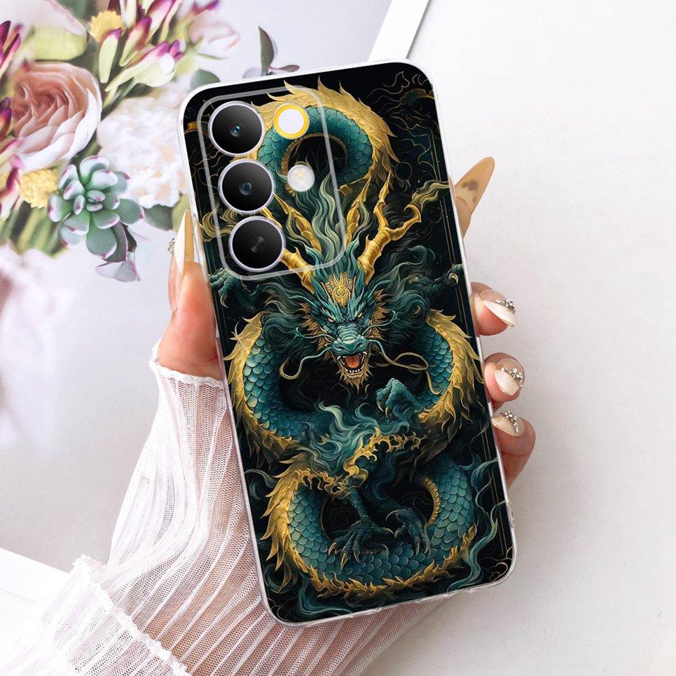 Dragon Tiger Cool Style Pattern Phone Case For Realme C85 Pro C 85 Casing Realme 15X India Soft Silicone Transparent Cover