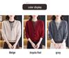 Autumn & Winter Women's 100% Pure Wool Sweater - Stylish Embroidered Half-High Neck for Middle-aged & Elderly