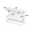 Yamazaki Tower Magnetic Kitchen Paper & Wrap Holder, White, Approx. 29cm W X 8cm D X 20cm H, Fits Large Paper Rolls, 4396