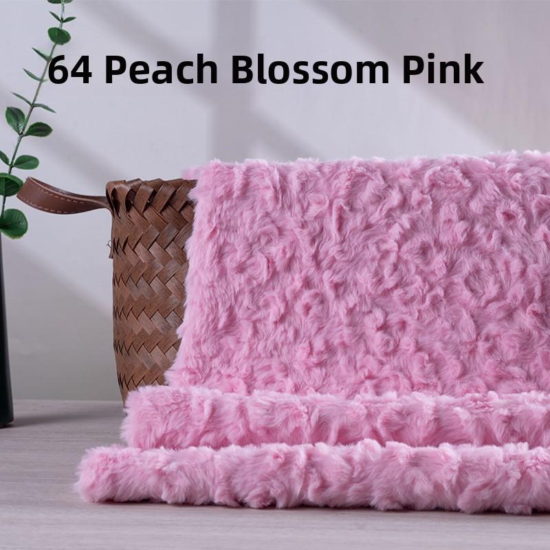 Thickened Rabbit Fur Brushed Cotton Doll DIY Fabric Rose Patterned Fur Collar Clothing Material Home Decor Sponge Pad Fabric