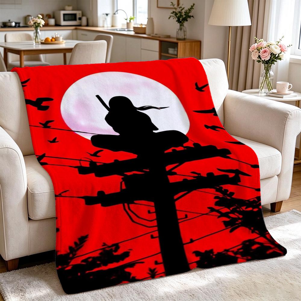 Naruto Pose Anime Printed Blanket Ultra Soft Throw Blanket For Office Sofa Home Decor Halloween Gift
