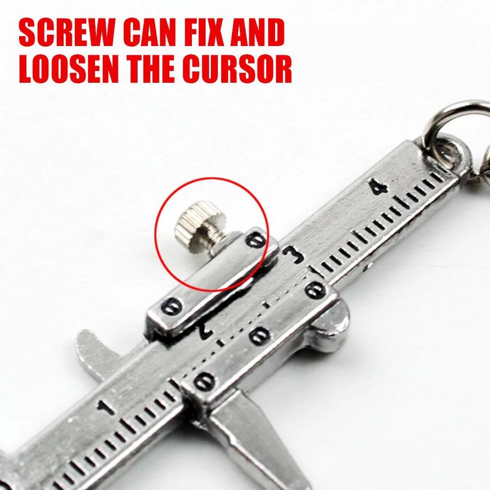 Tragbare Mini-Messschieberwerkzeuge Zinklegierung Messschieber 0-40mm Schlüsselanhänger Messen Kompakt für Haushaltswerkzeug