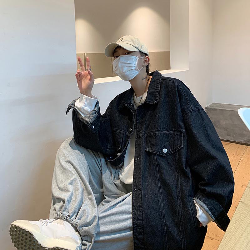 2022 Spring & Autumn Men's Trendy Korean Style Loose Denim Jacket