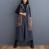 Womens Fall Long Sleeveless Clothes Womens Fashion Loose Hooded Denim Vest Ladies Casual Printed Coats Vintage Waistcoats