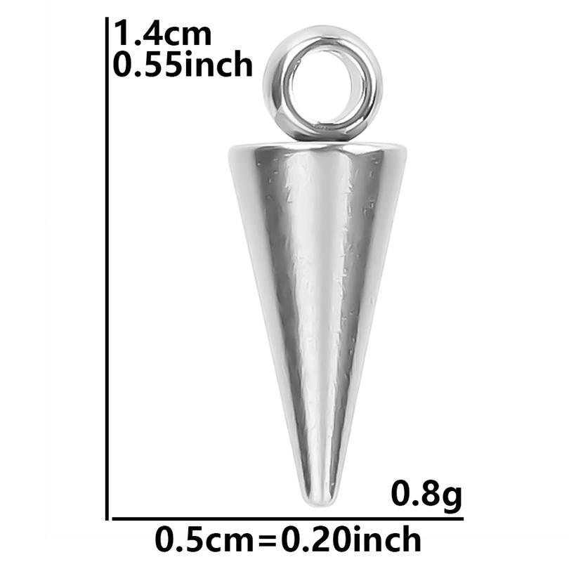 

20pcs Mix Pointed Cone Pendants Jewelry Making Supplies Rainbow/Black/Silver/Gold Color Stainless Steel Charm Bulk DIY Earrings