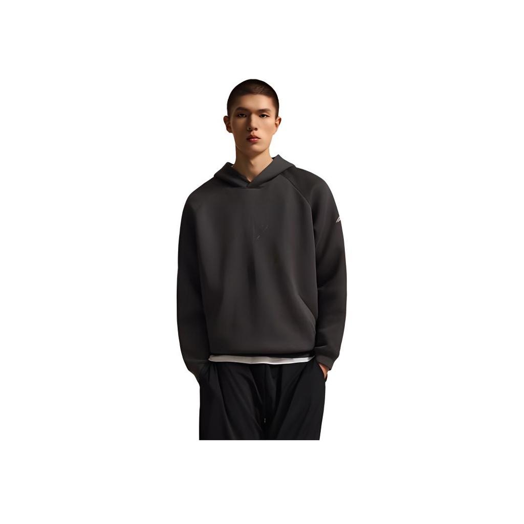 Li Ning Série Basketball Sport Décontracté Couleur Unie Simple Sweat à Capuche Homme hoodies Noir Chocolat AWDV229-3