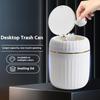 Mini cestino da tavolo con coperchio, contenitore per rifiuti, organizer per camera da letto, ufficio, scrivania, contenitore in plastica resistente, articoli per la casa