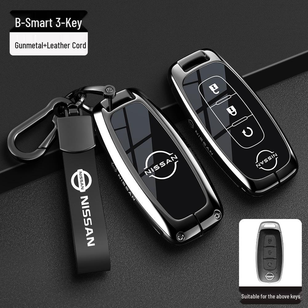 Nissan Schlüsseltasche Abdeckung: Passt für neue Sylphy, Teana, Tiida, Qashqai, X-Trail, Bluebird Modelle, Inklusive Schlüsselanhänger für Männer