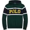 Polo Letter Stripe Long Sleeve Loose Sweatshirt Men Sweatshirt Green MNPOSWE16821-664