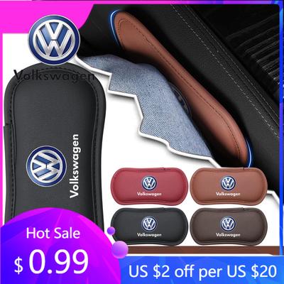 2026 Hot For Volkswagen VW Leather Car Pillow Car Knee Pad Elastic Memory Foam Leg Pad For Volkswagen Polo Passat B5 B6 B7 T4 T5