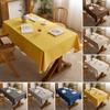Toalha de Mesa para Mesa Retangular, Toalha de Mesa Espessa Estilo Fazenda, Capa de Mesa Resistente a Amassados Fácil de Cuidar para Mesas de Centro Mesas de Dormitório Foto