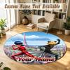 Round Rug Custom NameMiraculous Ladybug Pattern Non Slip Carpet Home Floor Decor